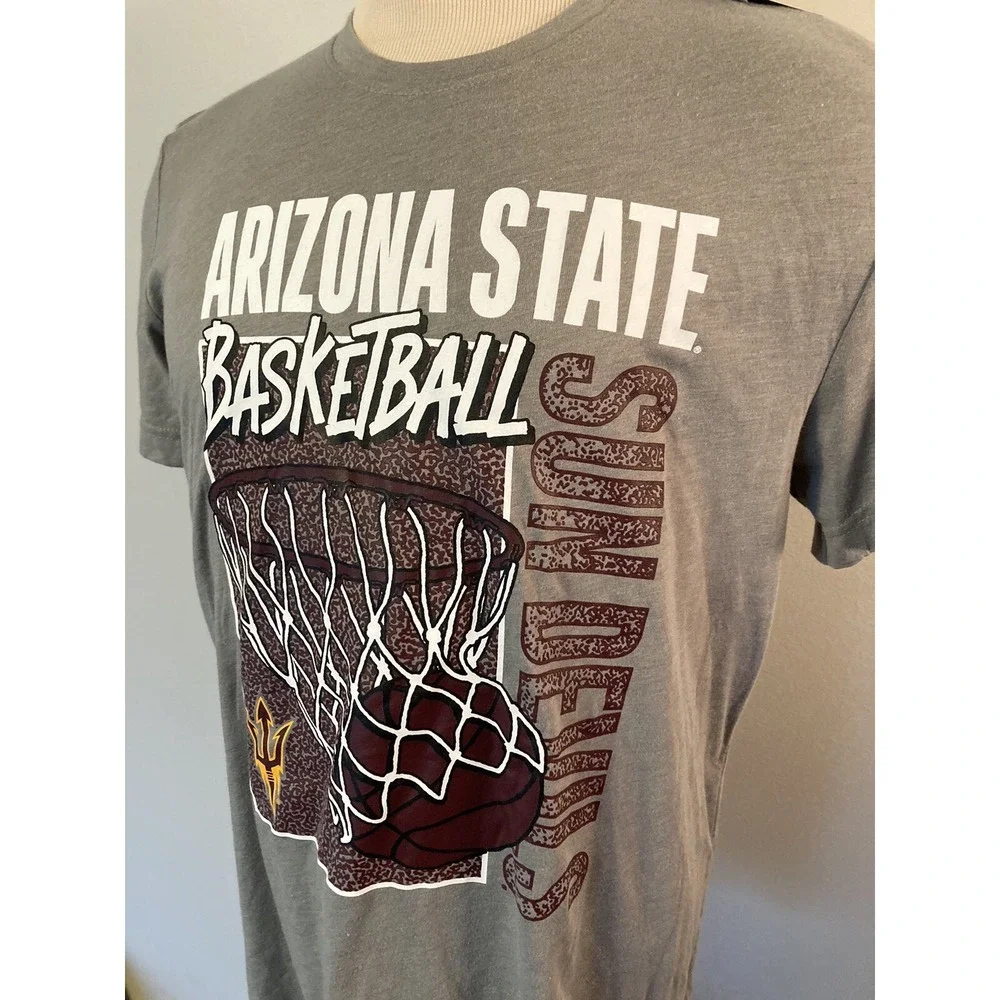 Arizona State‎ Sun Devils Short Sleeve T shirt Adidas Size L Gray